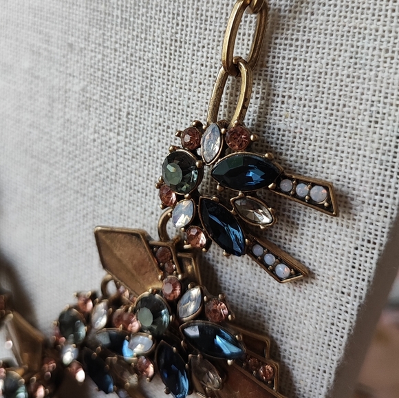 Art Deco Roaring 20s Great Gatsby J Crew Brass Tone Fabulous Statement Necklace - Picture 8 of 14